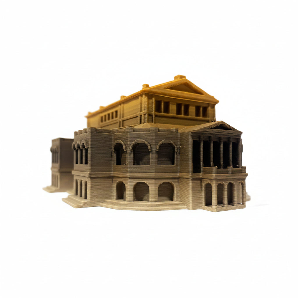 Miniature architectural figurine of the Alte Oper Frankfurt by Tiny Monuments