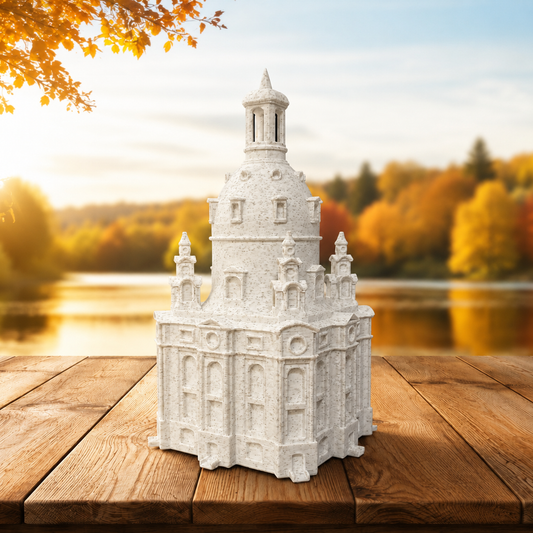 Miniature architectural figurine of the Dresden Frauenkirche by Tiny Monuments