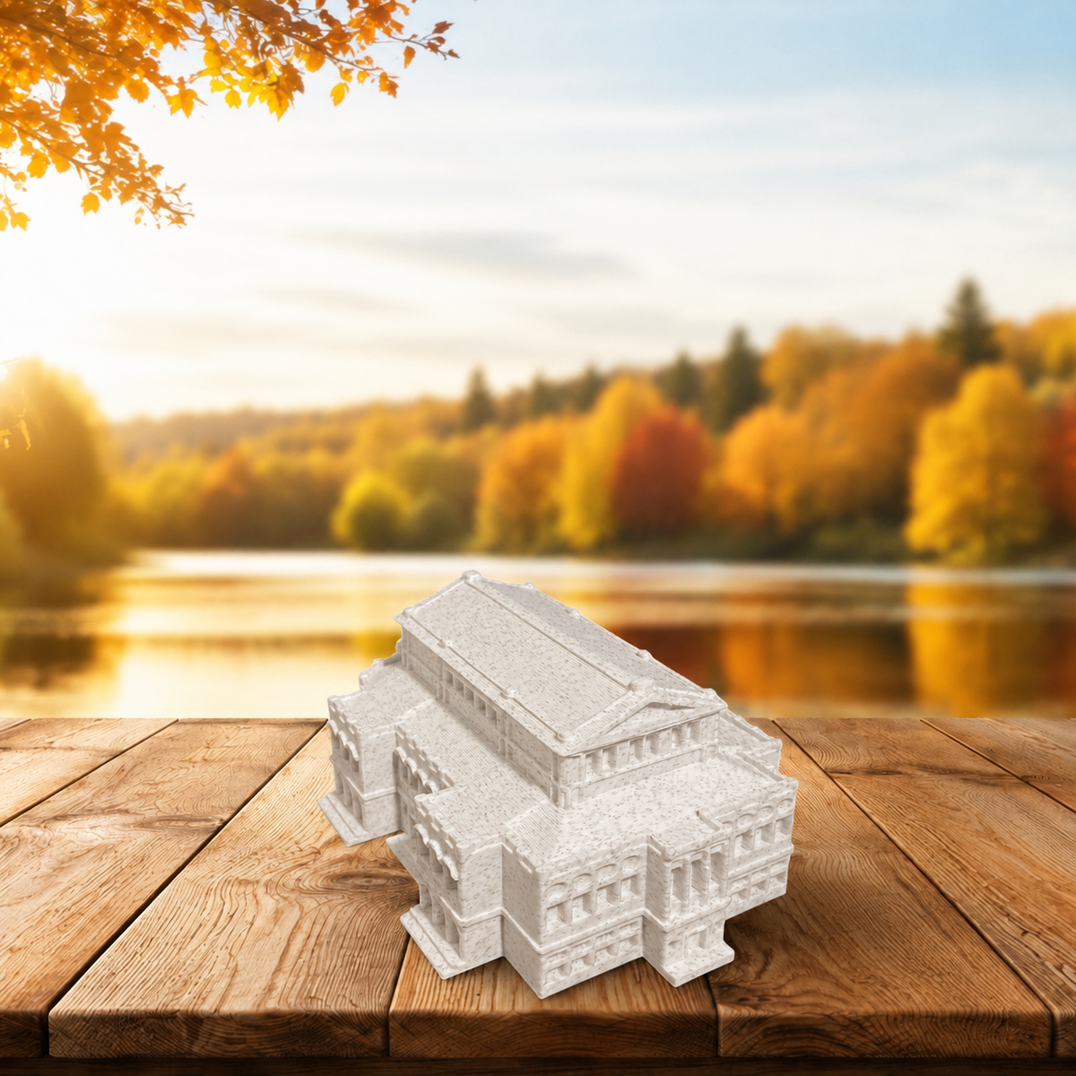 Miniature architectural figurine of the Alte Oper Frankfurt by Tiny Monuments