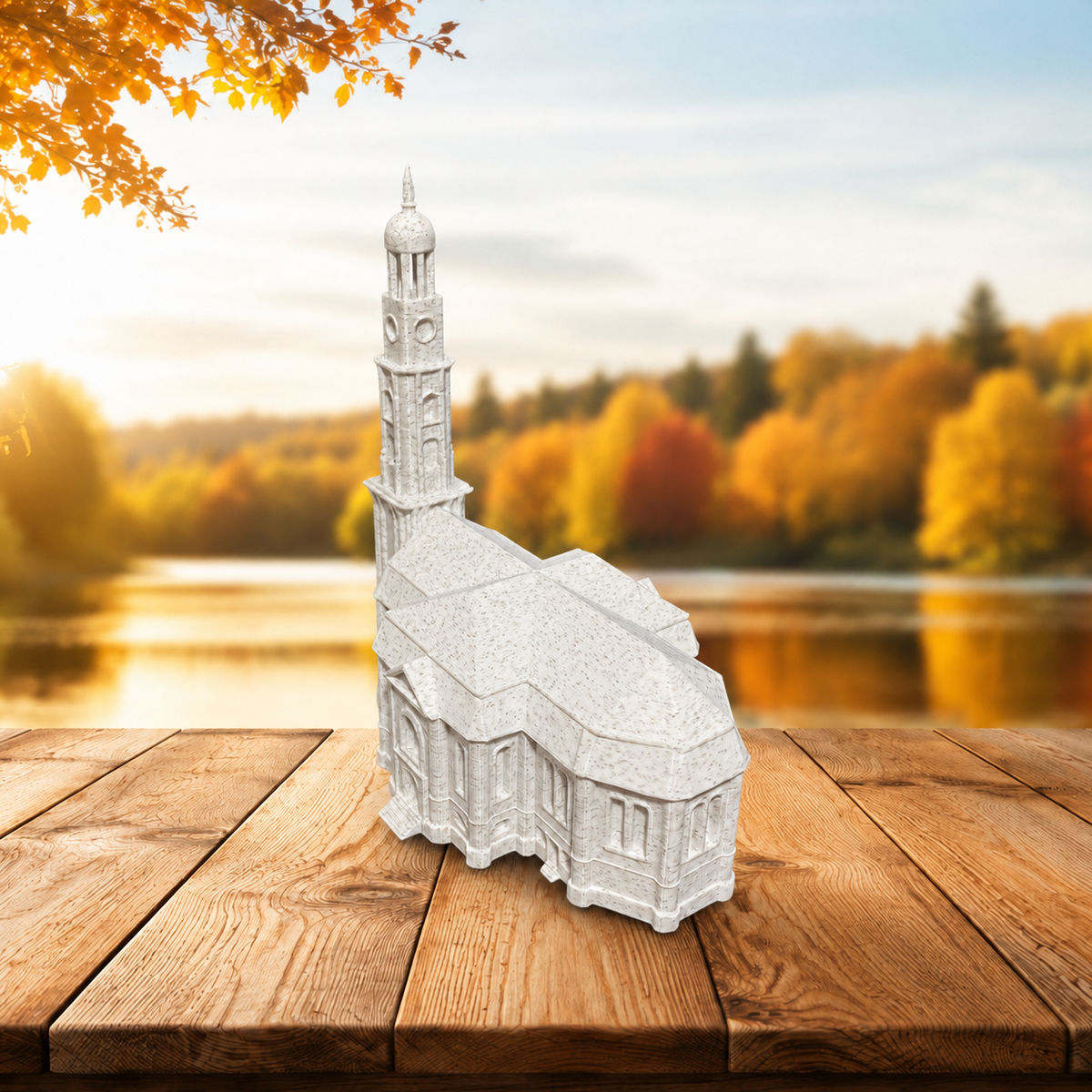 Miniature architectural figurine of St. Michael's Church Hamburg by Tiny Monuments