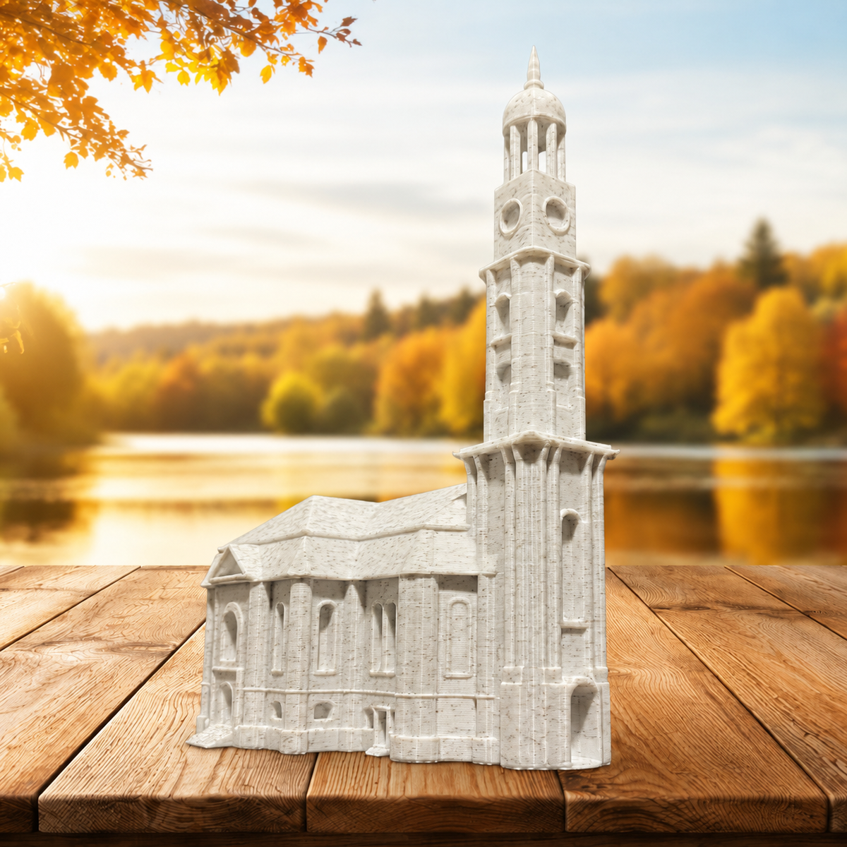 Miniature architectural figurine of St. Michael's Church Hamburg by Tiny Monuments
