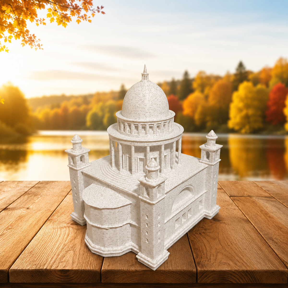 Miniature architectural figurine of St. Nicholas Church Potsdam by Tiny Monuments