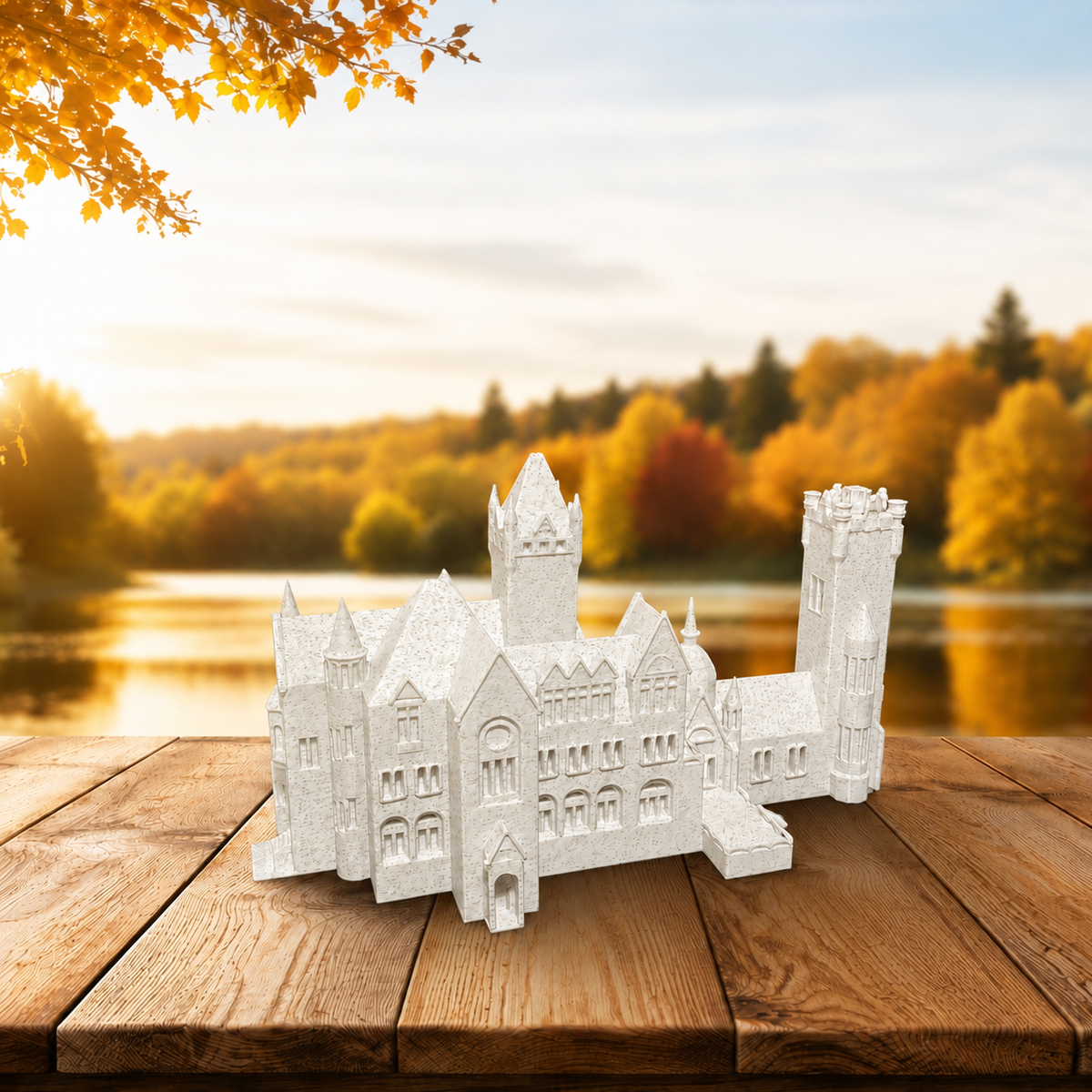 Miniature architectural figurine of Schloss Drachenburg Bonn by Tiny Monuments