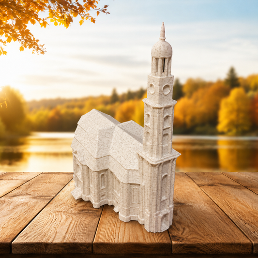 Miniature architectural figurine of St. Michael's Church Hamburg by Tiny Monuments