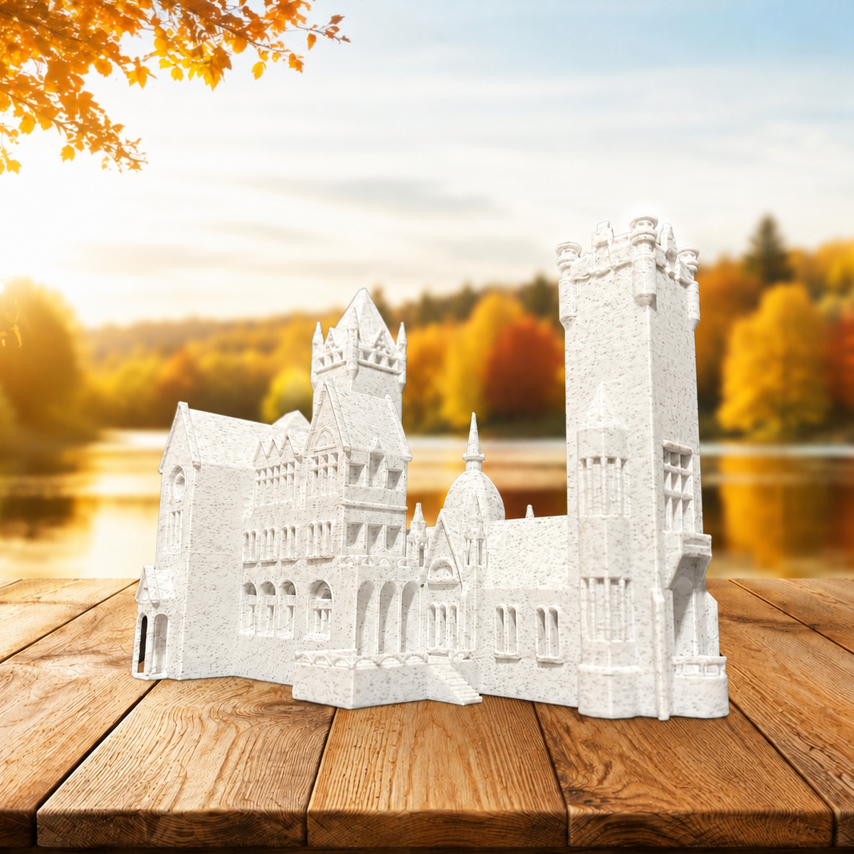 Miniature architectural figurine of Schloss Drachenburg Bonn by Tiny Monuments