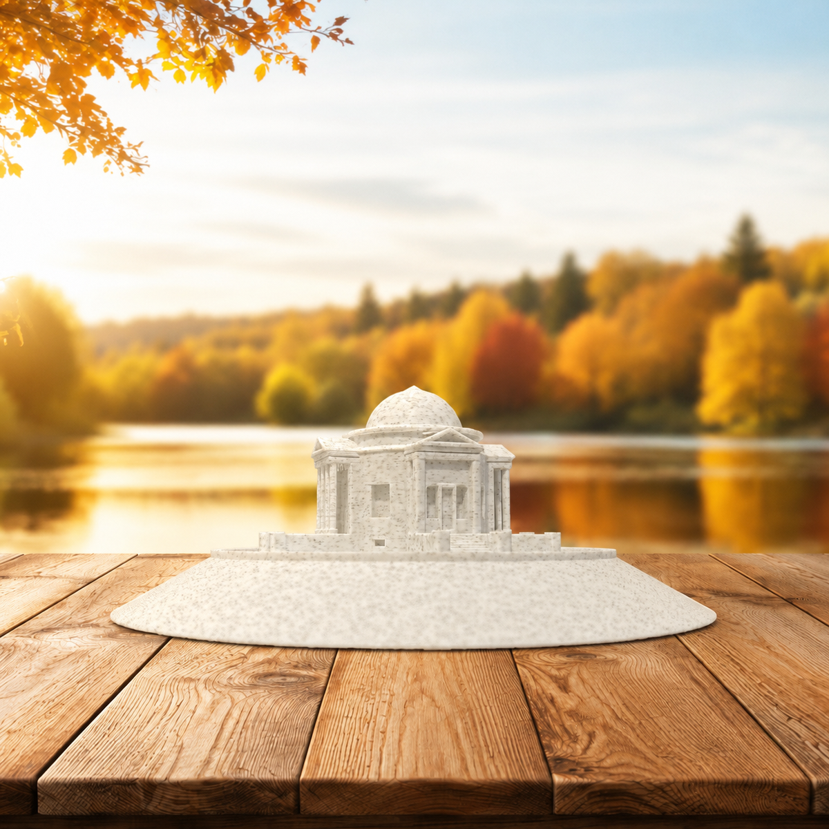 Miniature architectural figurine of the Grabkapelle Stuttgart by Tiny Monuments