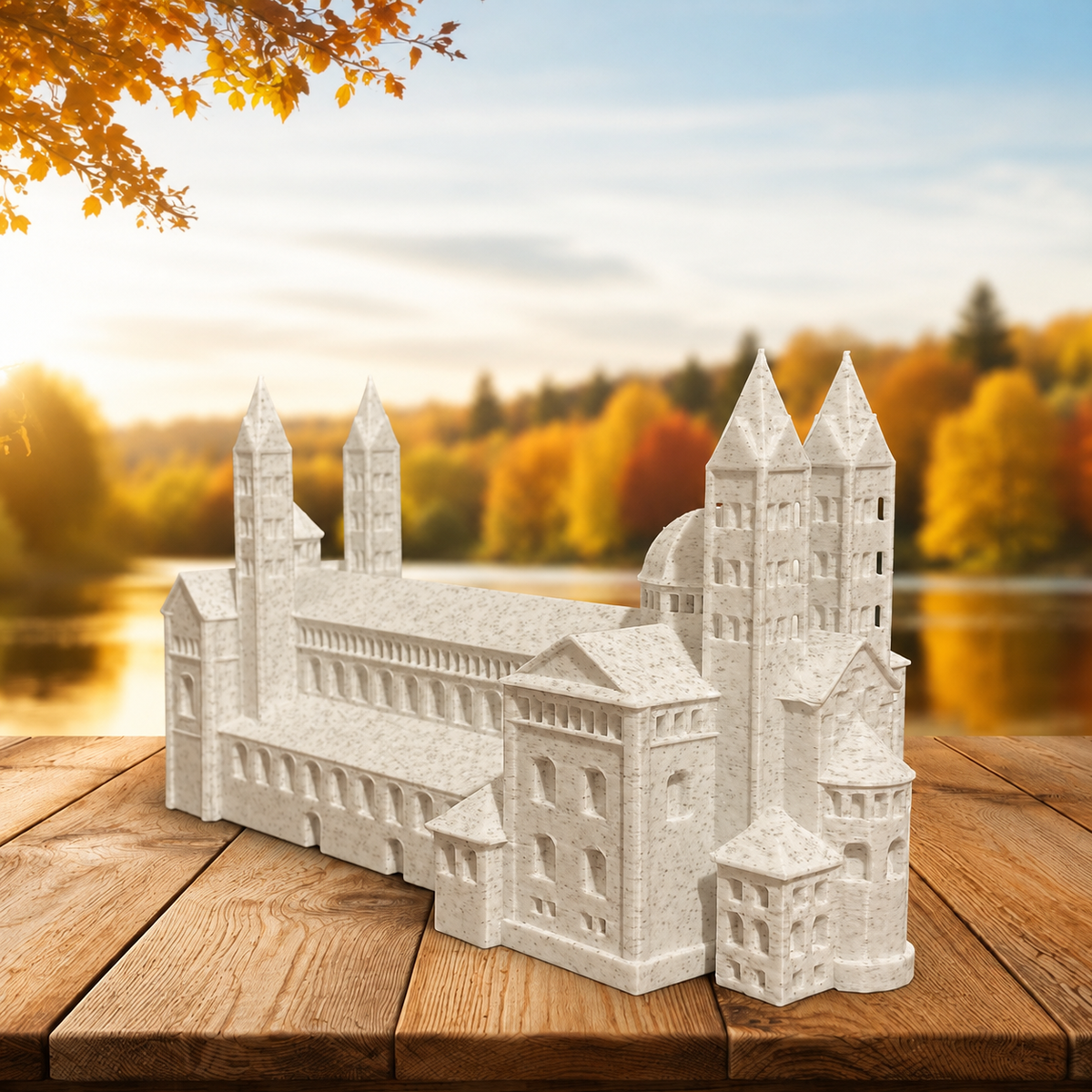 Miniature architectural figurine of the Speyer Cathedral by Tiny Monuments