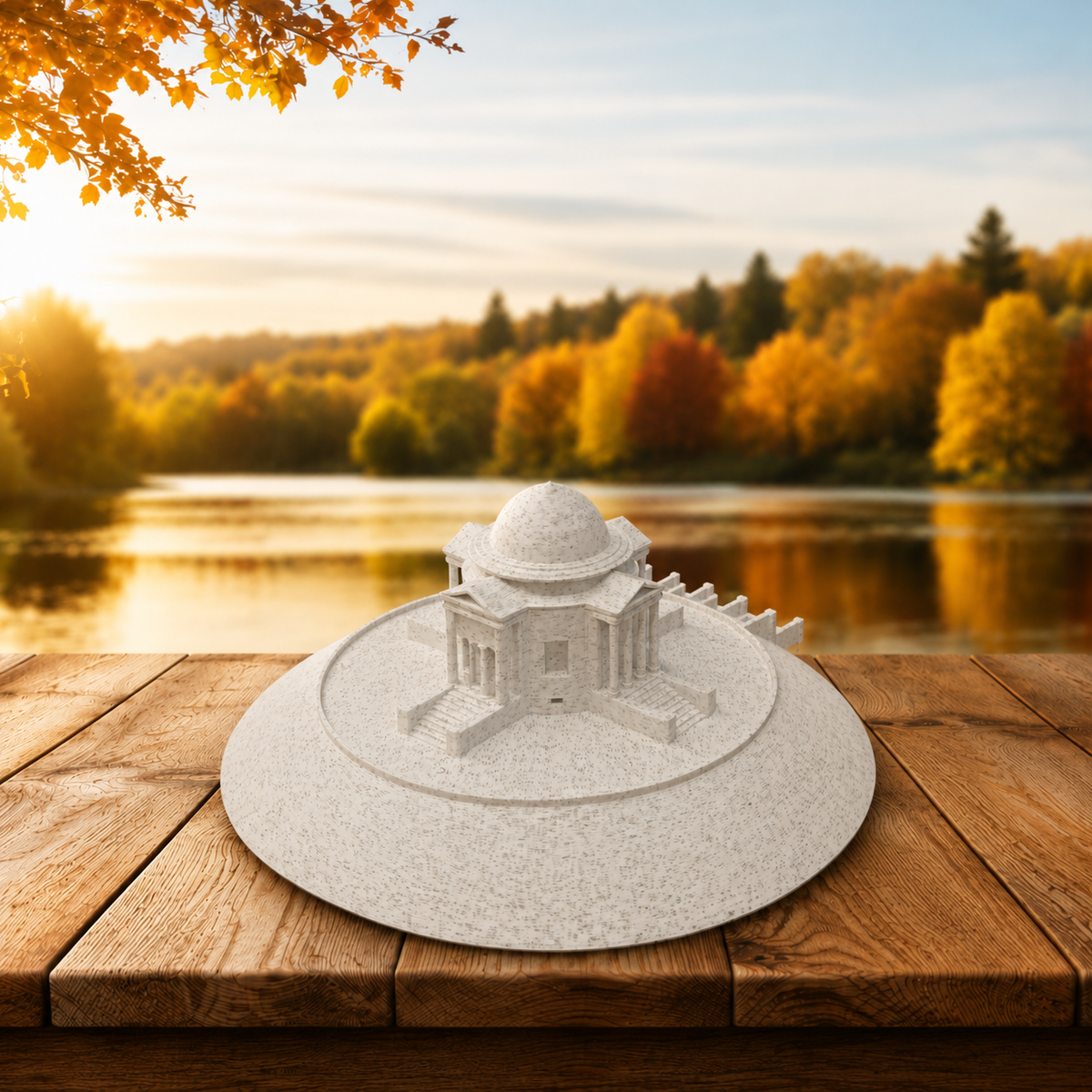 Miniature architectural figurine of the Grabkapelle Stuttgart by Tiny Monuments