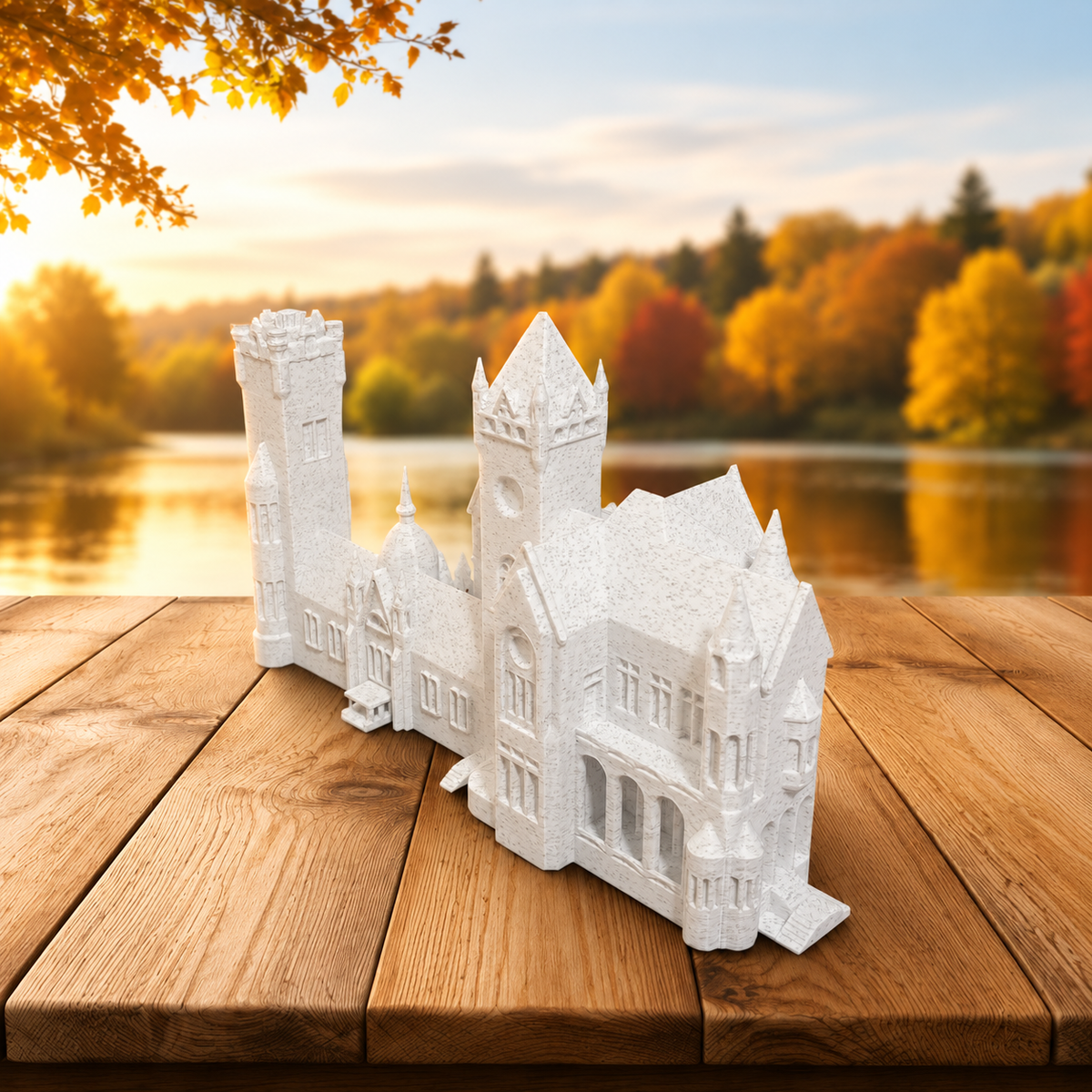 Miniature architectural figurine of Schloss Drachenburg Bonn by Tiny Monuments