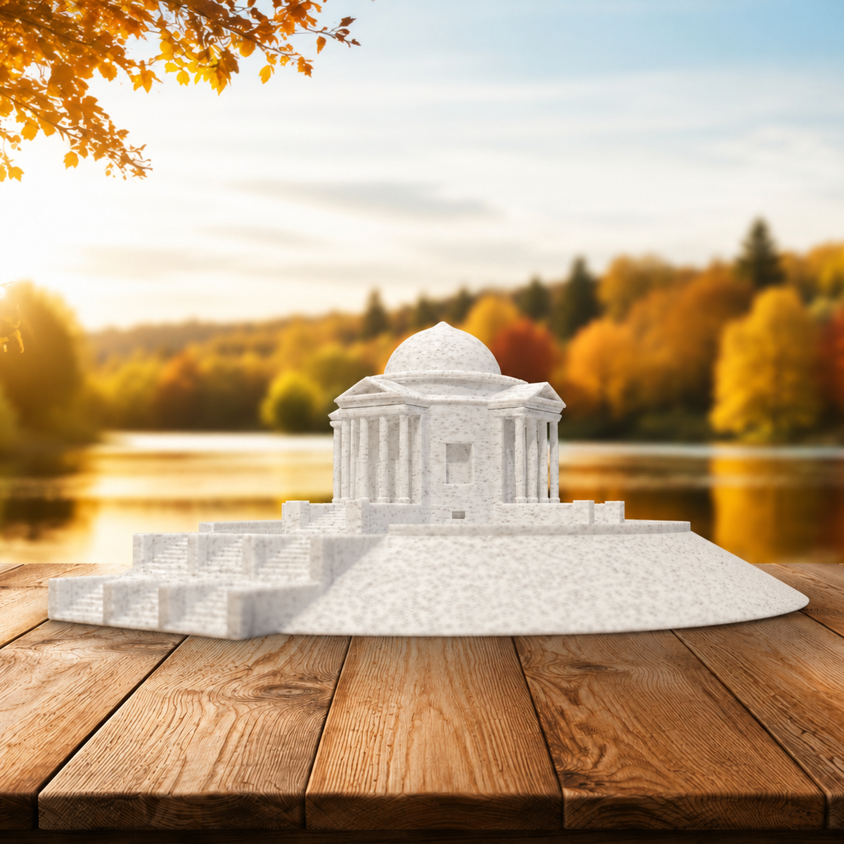 Miniature architectural figurine of the Grabkapelle Stuttgart by Tiny Monuments