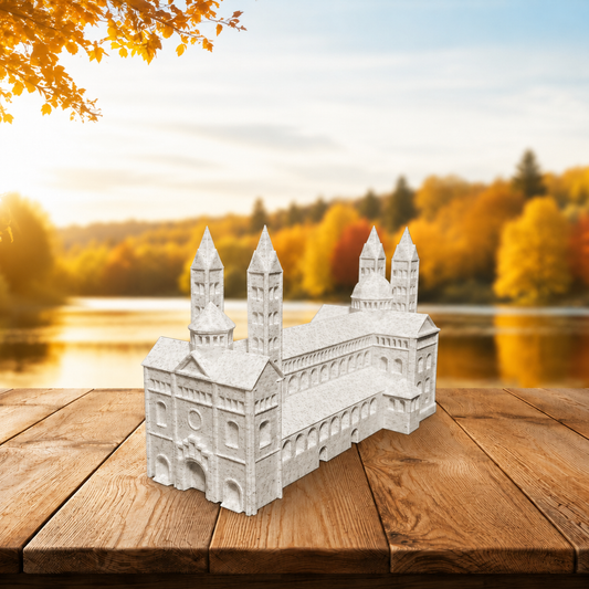 Miniature architectural figurine of the Speyer Cathedral by Tiny Monuments