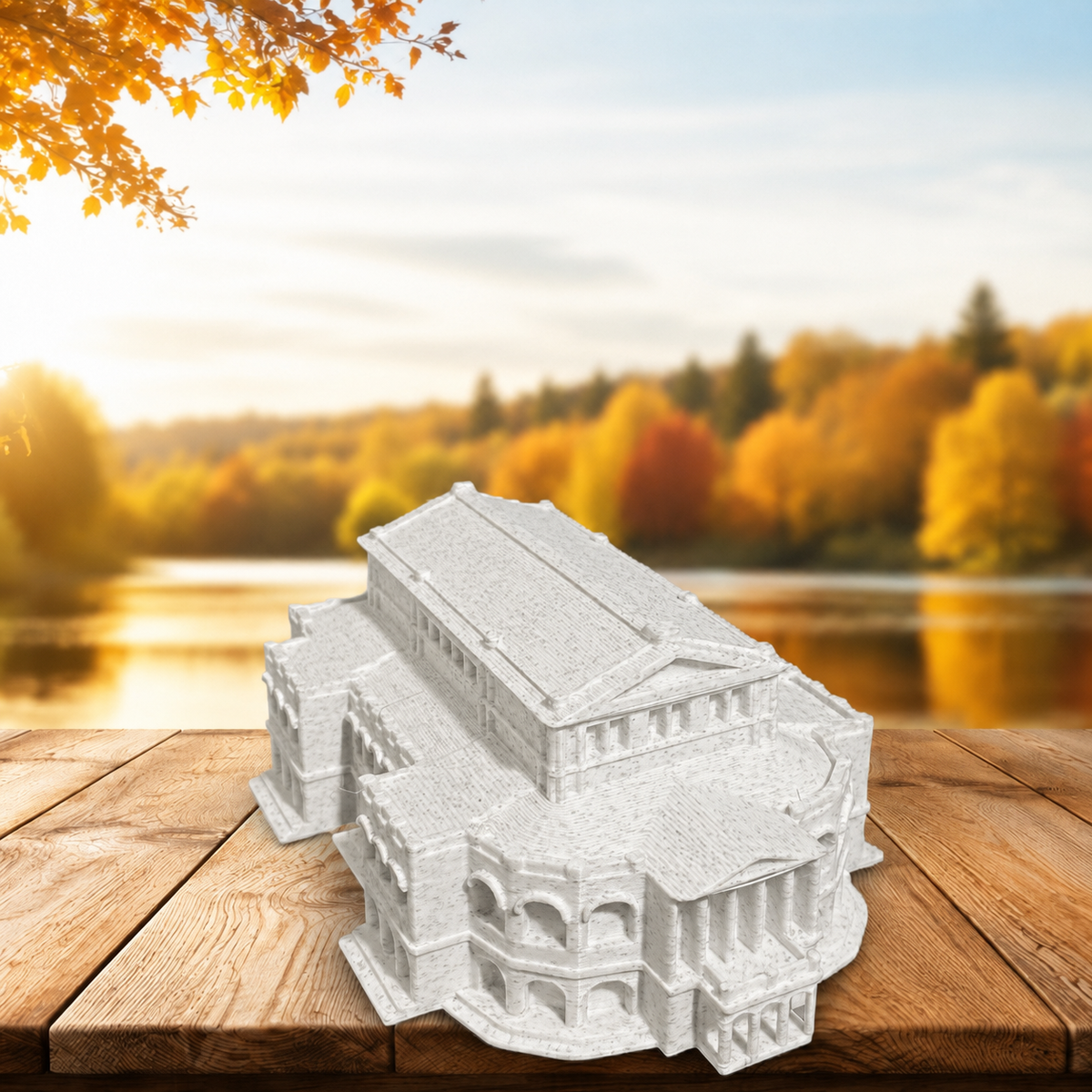 Miniature architectural figurine of the Alte Oper Frankfurt by Tiny Monuments
