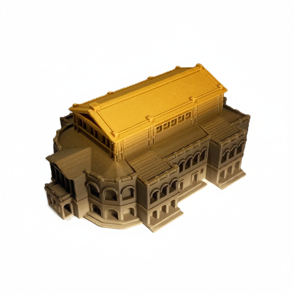 Miniature architectural figurine of the Alte Oper Frankfurt by Tiny Monuments