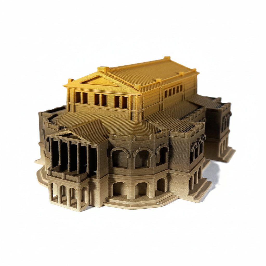 Miniature architectural figurine of the Alte Oper Frankfurt by Tiny Monuments