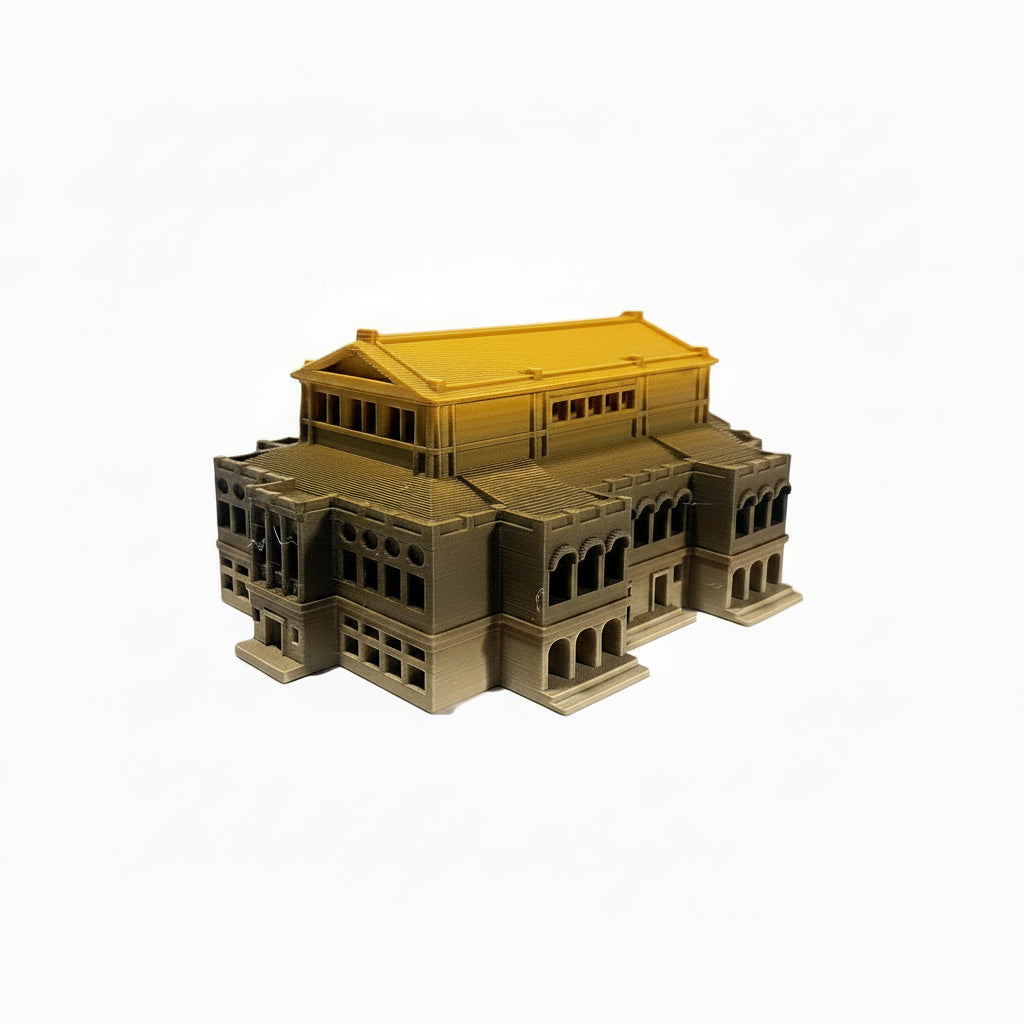 Miniature architectural figurine of the Alte Oper Frankfurt by Tiny Monuments