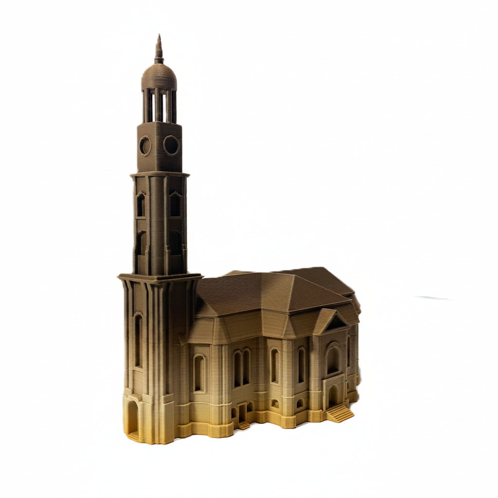 Miniature architectural figurine of St. Michael's Church Hamburg by Tiny Monuments