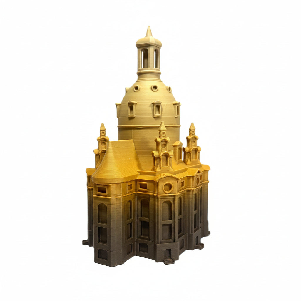 Miniature architectural figurine of the Dresden Frauenkirche by Tiny Monuments