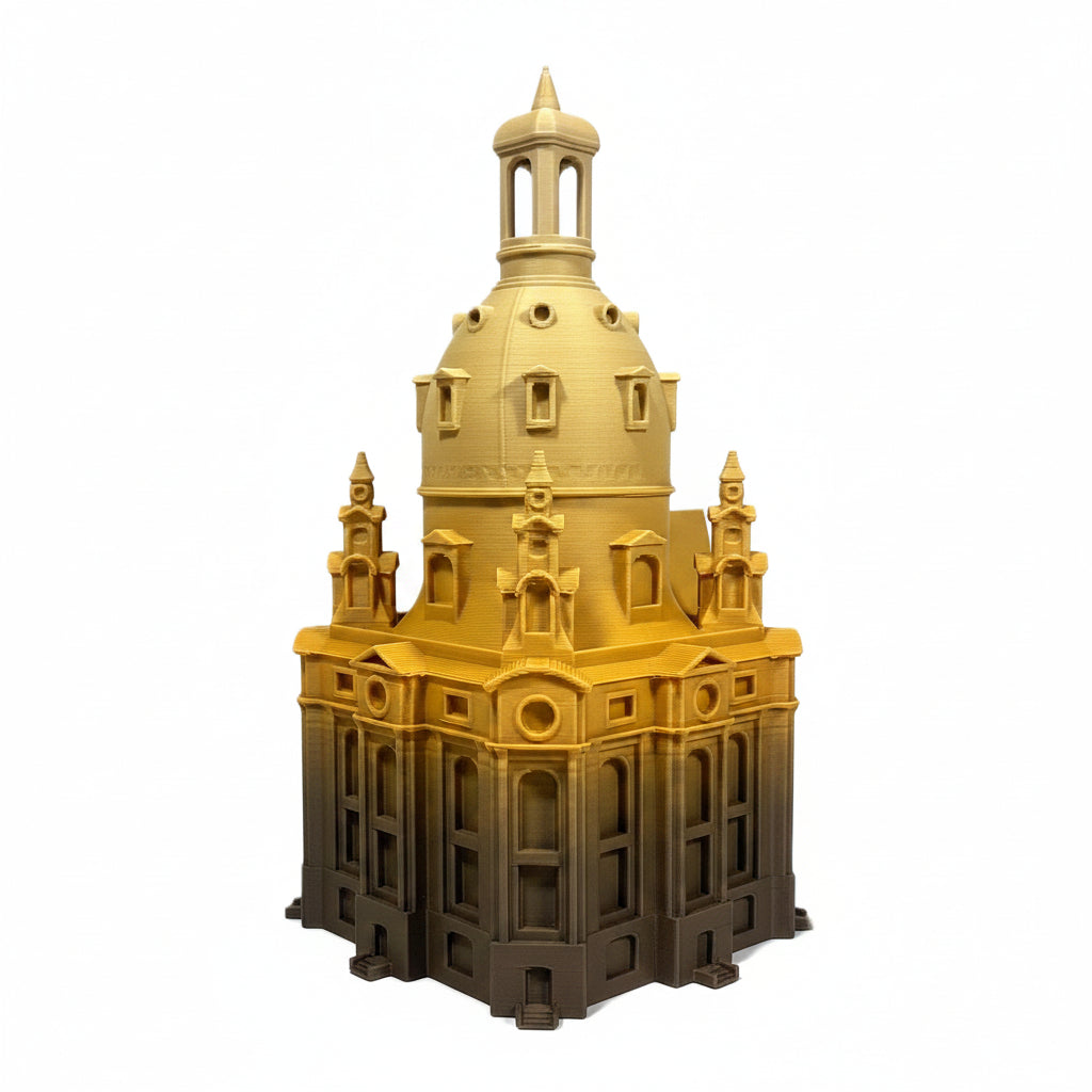 Miniature architectural figurine of the Dresden Frauenkirche by Tiny Monuments