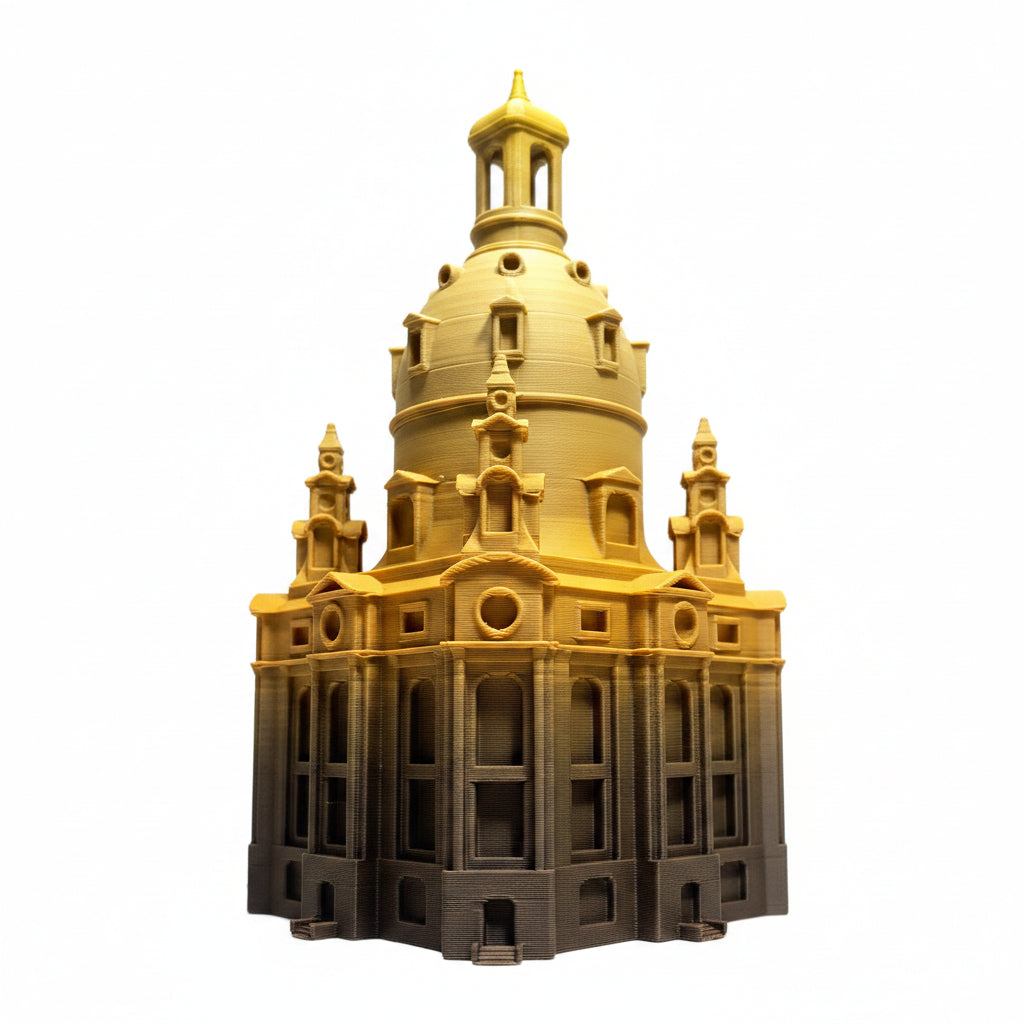 Miniature architectural figurine of the Dresden Frauenkirche by Tiny Monuments